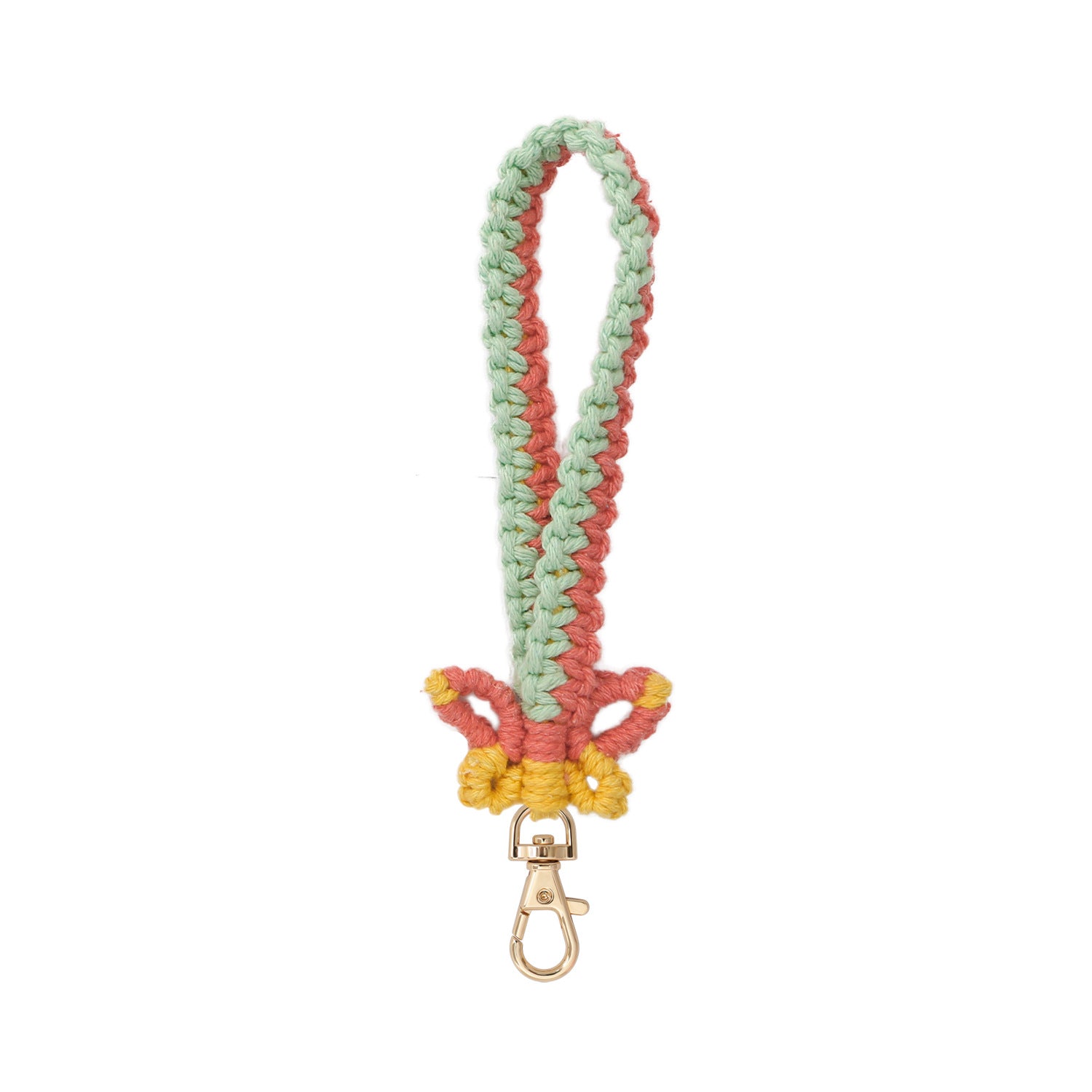 Wholesale Cotton Rope Hand Woven Butterfly Wristband with Keychain